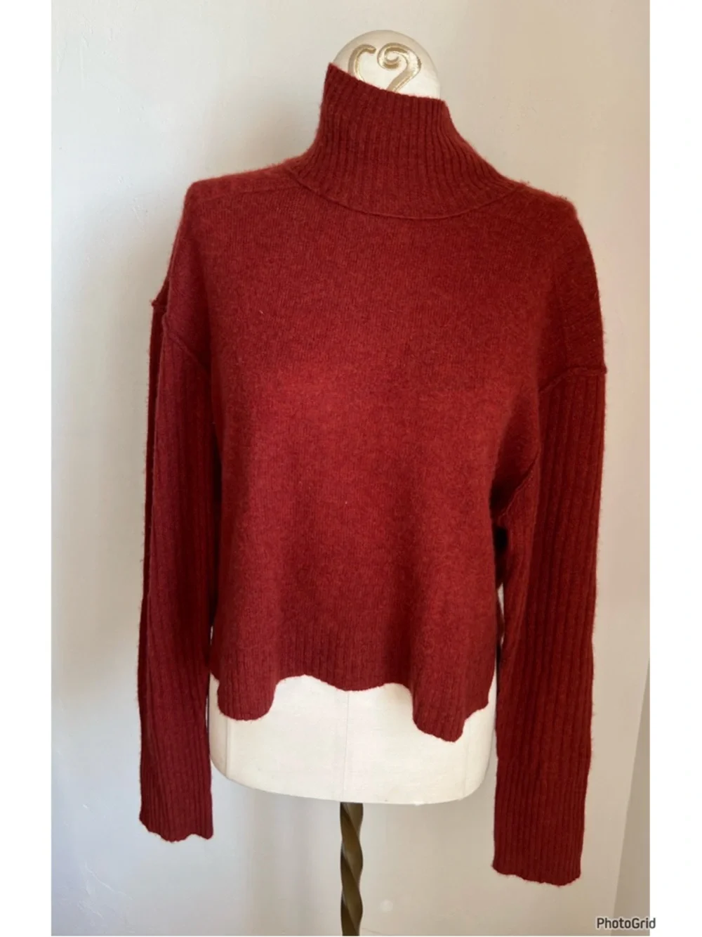 Free People Red Turtleneck Sweater Small